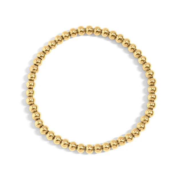 Gold Metal-Bead Bracelet