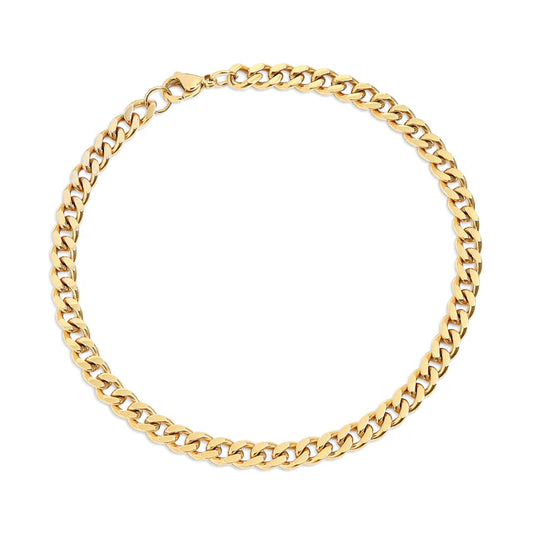 Diamond Cut Curb Chain Bracelet