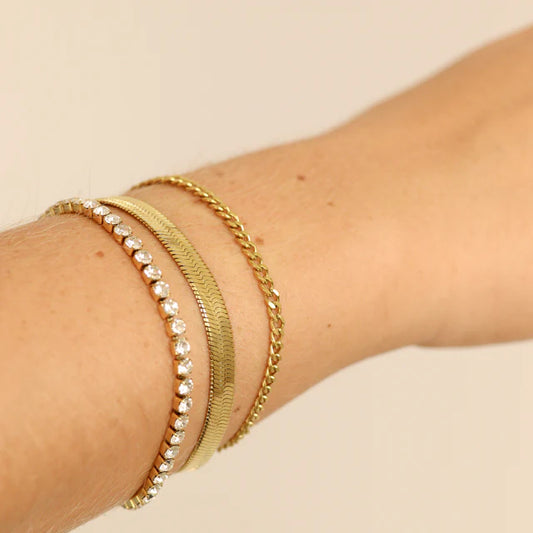 Diamond Cut Curb Chain Bracelet