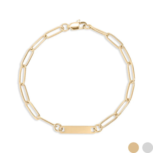 Single Bar Paperclip Bracelet